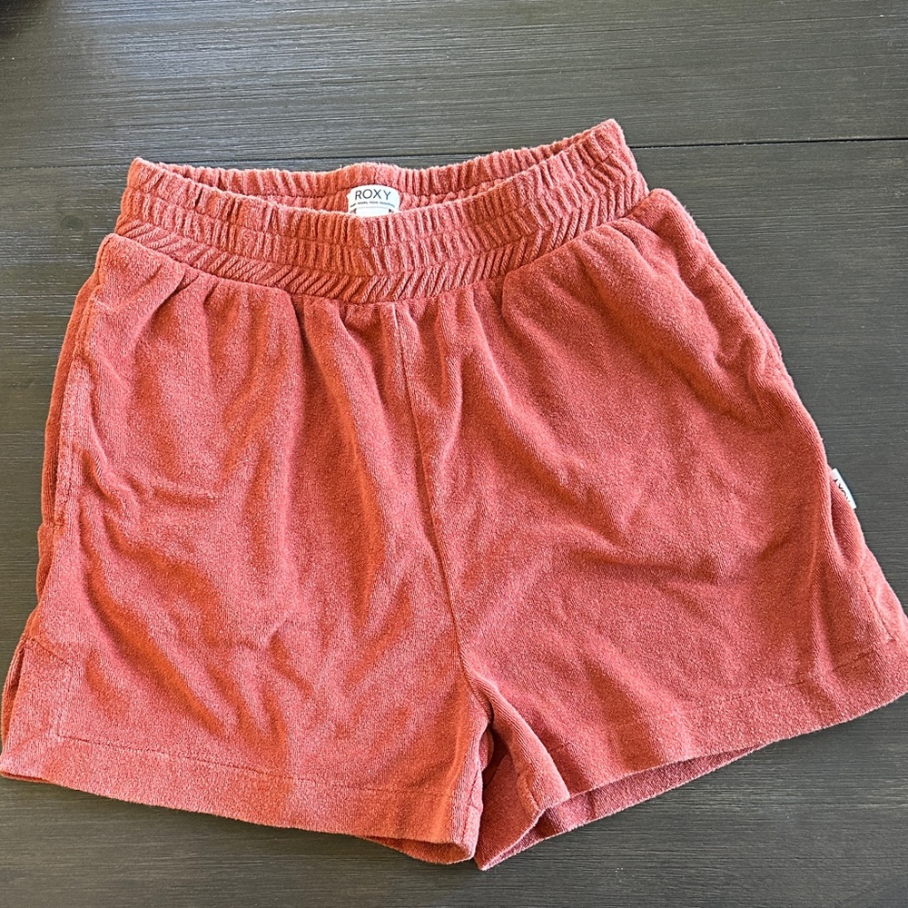 Roxy Women's Terry Shorts - red/orange color